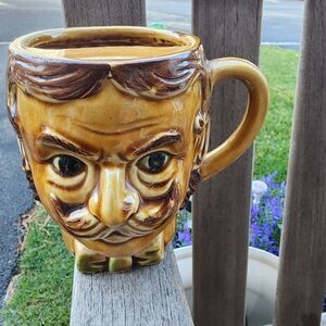 Vintage Style Mustache Shaving Mug Japan